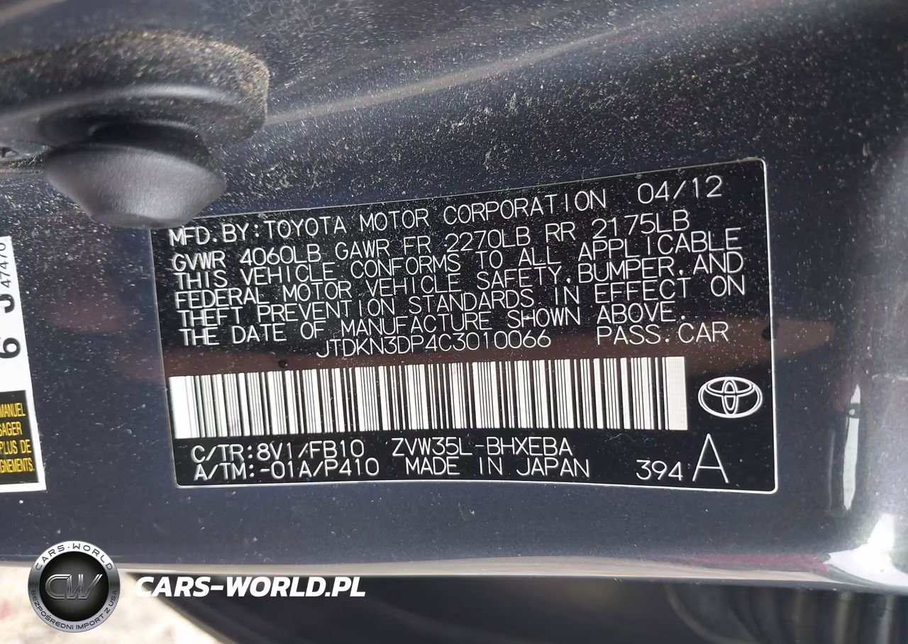 2012 Toyota Prius Plug-In VIN:JTDKN3DP4C3010066 - 9
