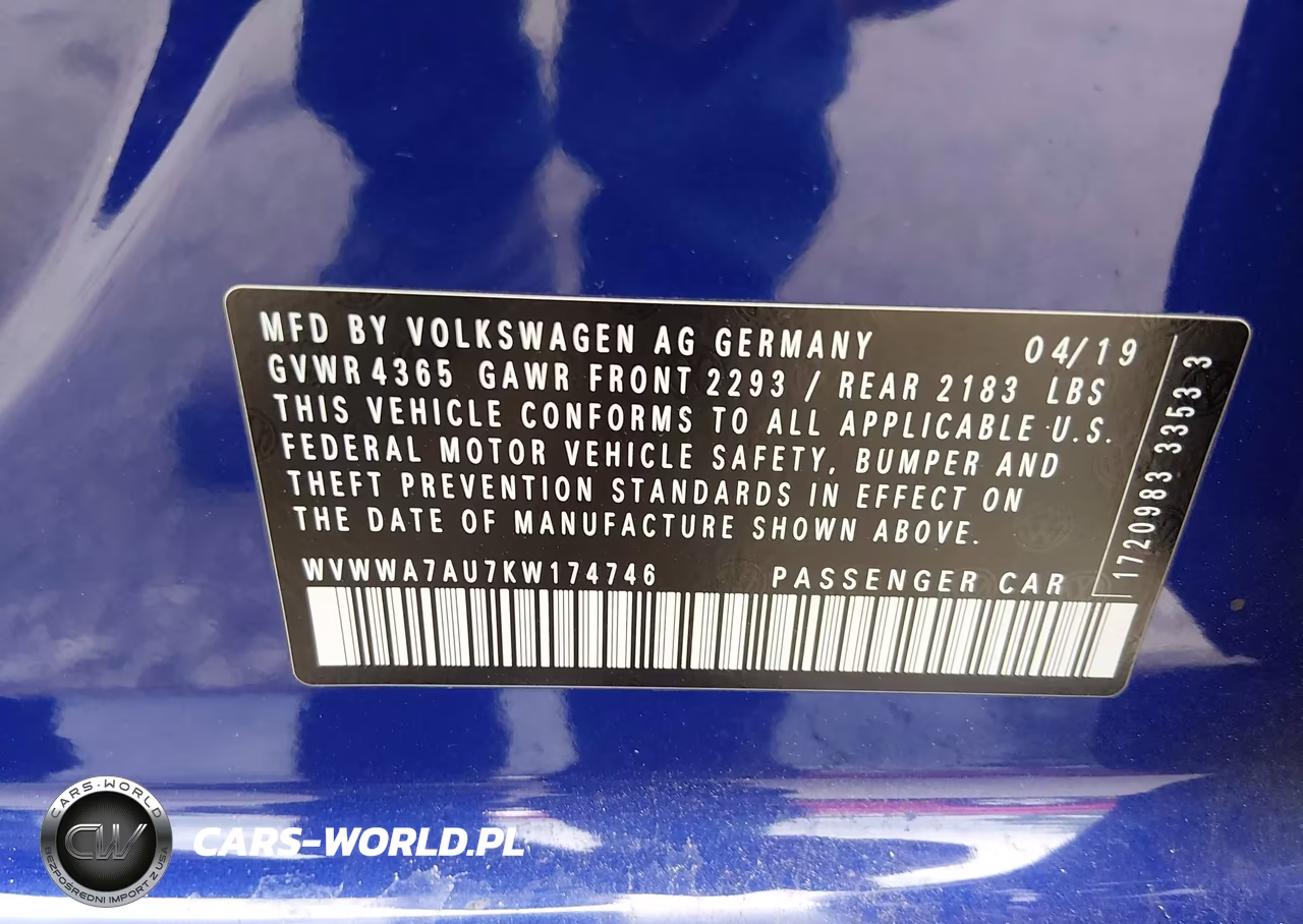 2019 Volkswagen Golf R 2.0T W-Dcc Navigation VIN:WVWWA7AU7KW174746 - 9