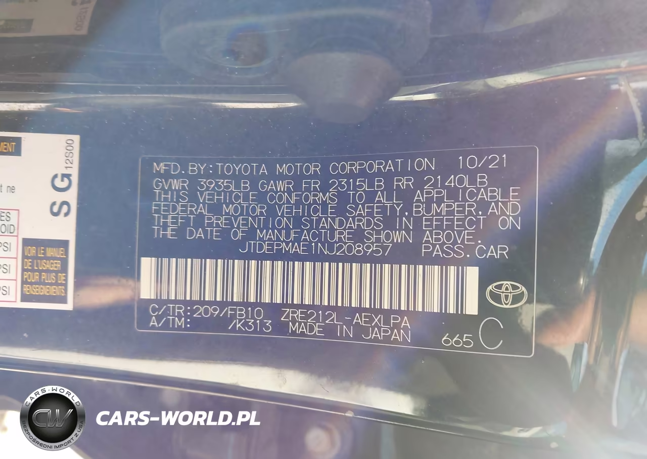 2022 Toyota Corolla Le VIN:JTDEPMAE1NJ208957 - 9