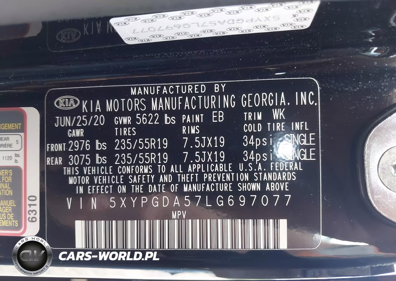 2020 Kia Sorento 3.3L S VIN:5XYPGDA57LG697077 - 9