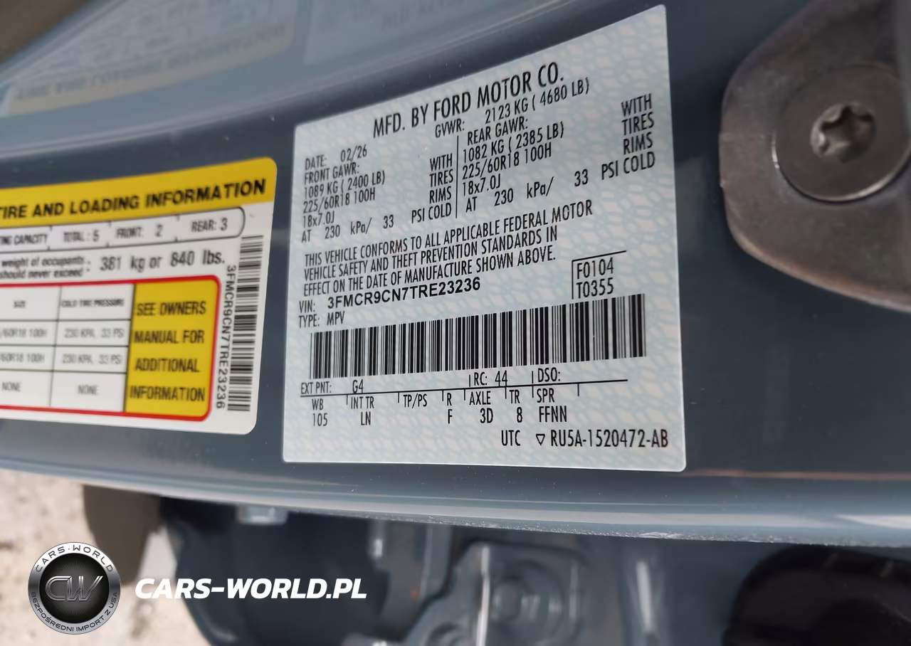 2026 Ford Bronco Sport Outer Banks VIN:3FMCR9CN7TRE23236 - 9