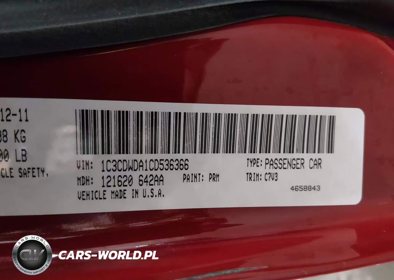 2012 Dodge Caliber Sxt VIN:1C3CDWDA1CD536366 - 9