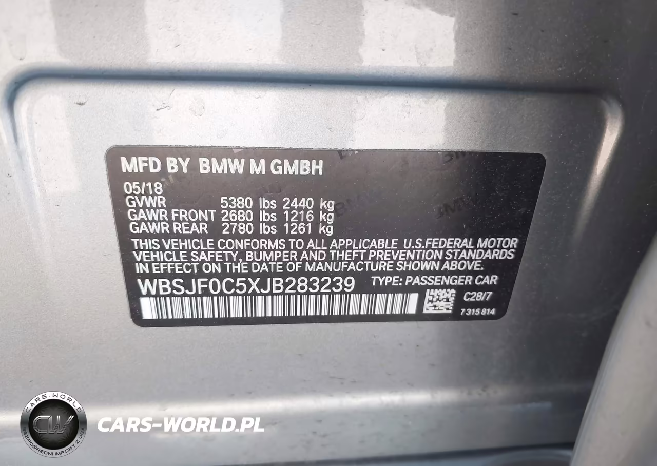 2018 BMW M5 VIN:WBSJF0C5XJB283239 - 9