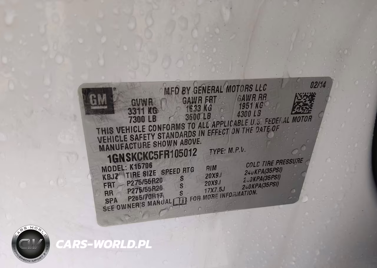 2015 Chevrolet Tahoe Ltz VIN:1GNSKCKC5FR105012 - 9