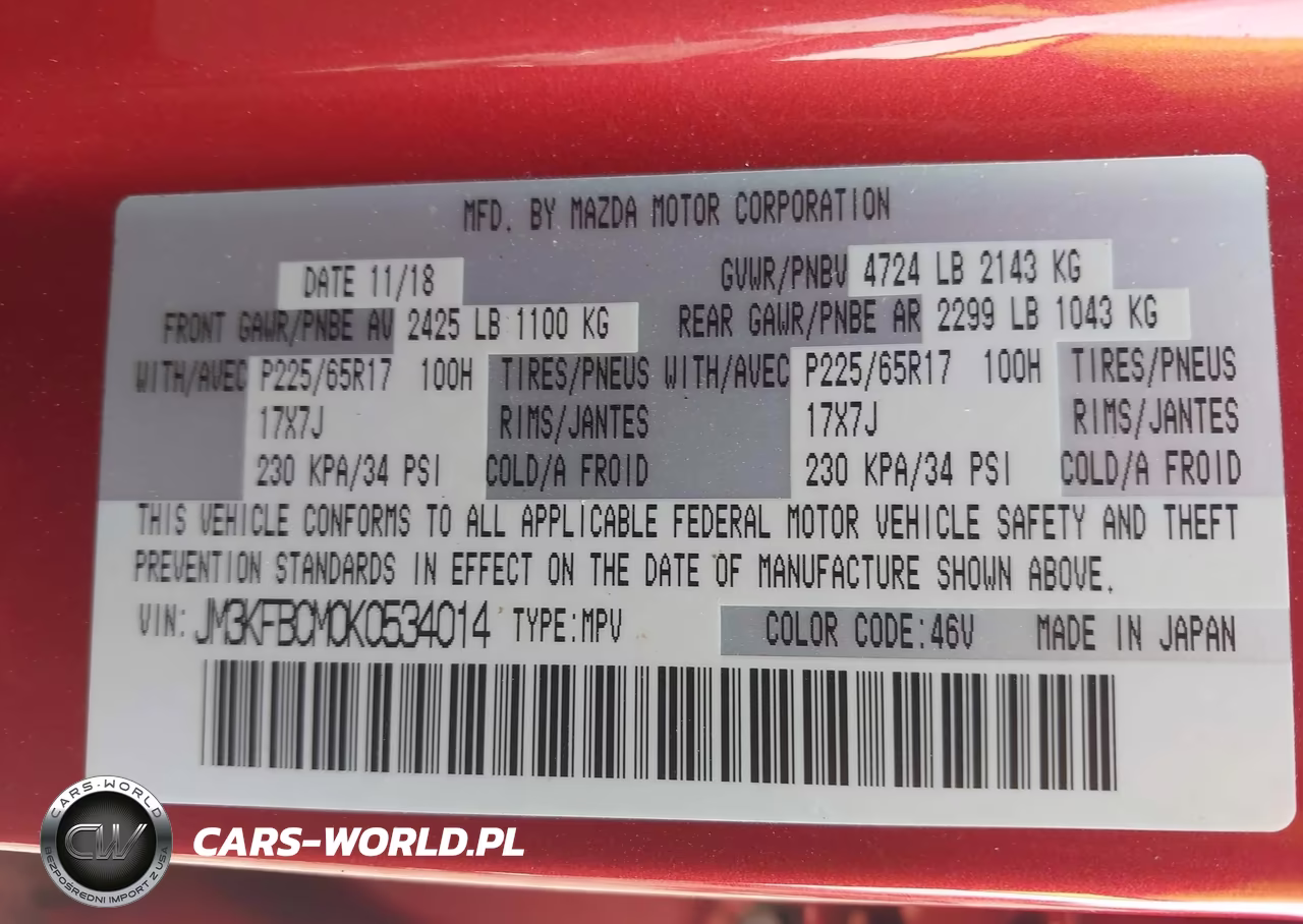 2019 Mazda Cx-5 Touring VIN:JM3KFBCM0K0534014 - 9