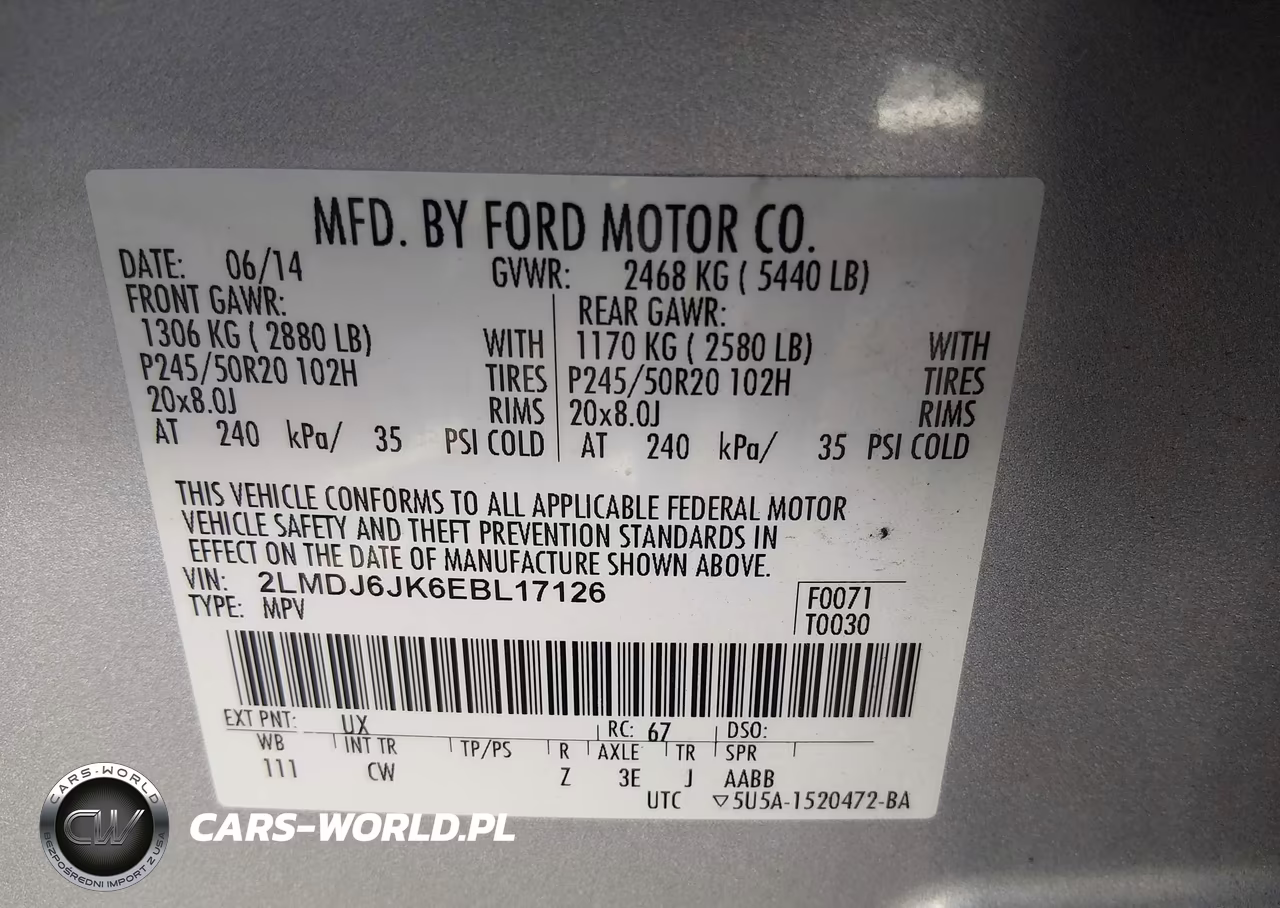 2014 Lincoln Mkx VIN:2LMDJ6JK6EBL17126 - 9