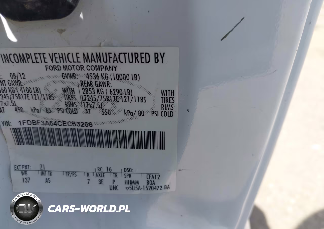 2012 Ford F-350 Xl VIN:1FDBF3A64CEC63266 - 9