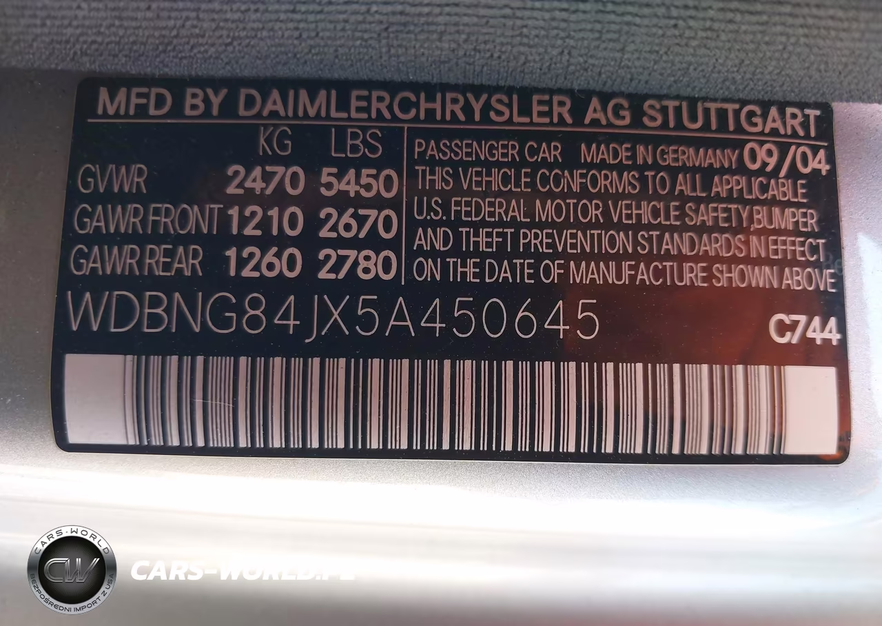 2005 Mercedes-Benz S 500 4Matic VIN:WDBNG84JX5A450645 - 9