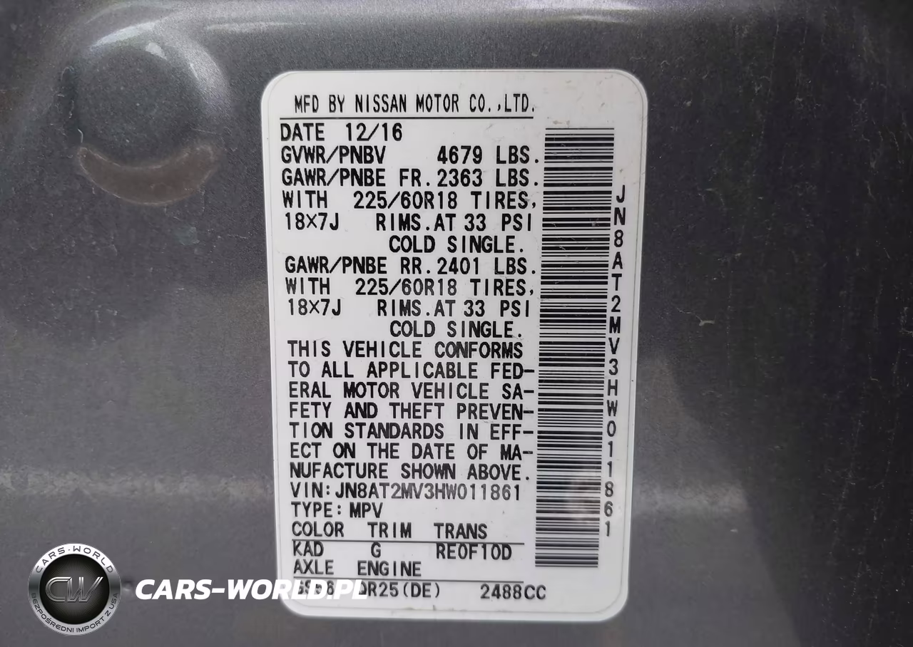 2017 Nissan Rogue Sl VIN:JN8AT2MV3HW011861 - 9