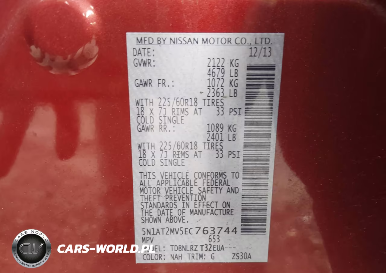 2014 Nissan Rogue Sl VIN:5N1AT2MV5EC763744 - 9
