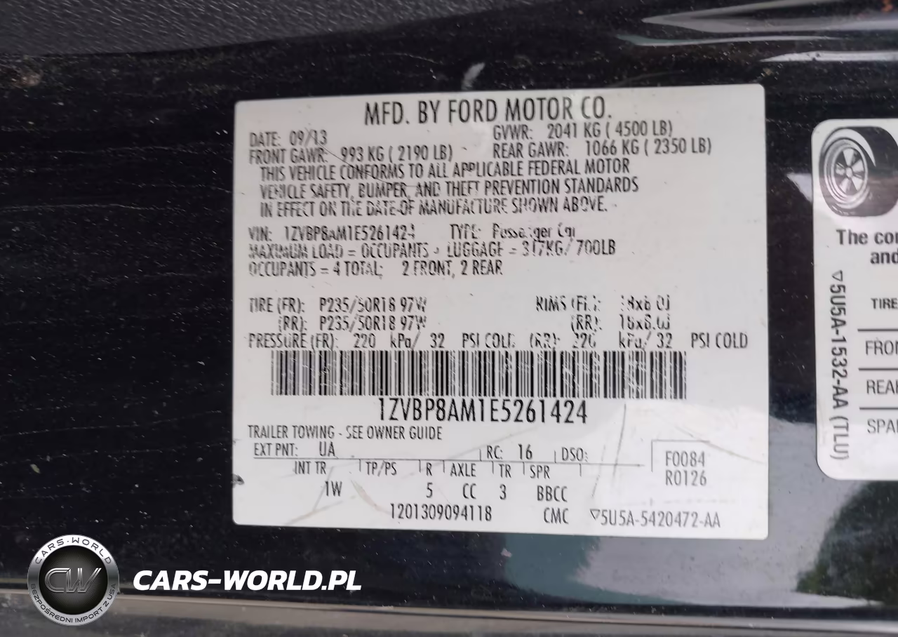 2014 Ford Mustang V6 VIN:1ZVBP8AM1E5261424 - 9