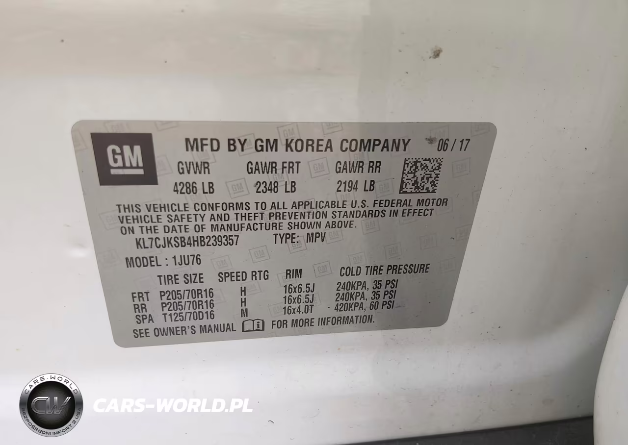 2017 Chevrolet Trax Ls VIN:KL7CJKSB4HB239357 - 9