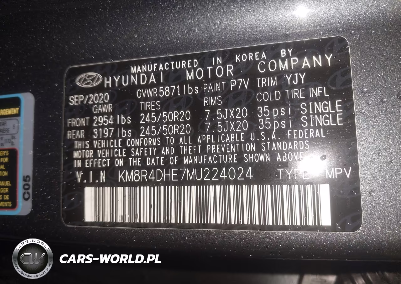 2021 Hyundai Palisade Sel VIN:KM8R4DHE7MU224024 - 9