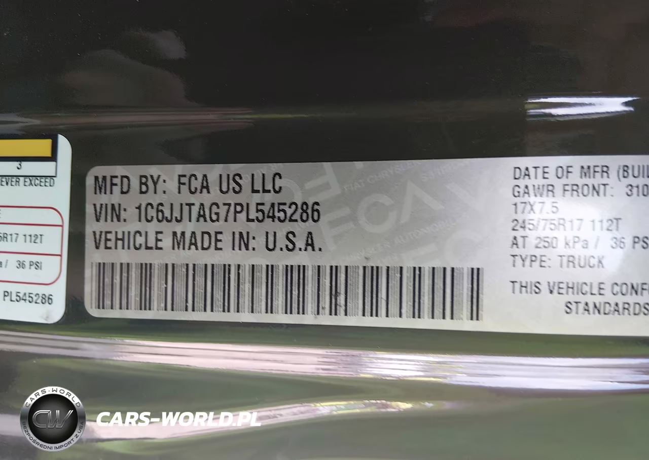 2023 Jeep Gladiator Sport S 4X4 VIN:1C6JJTAG7PL545286 - 9