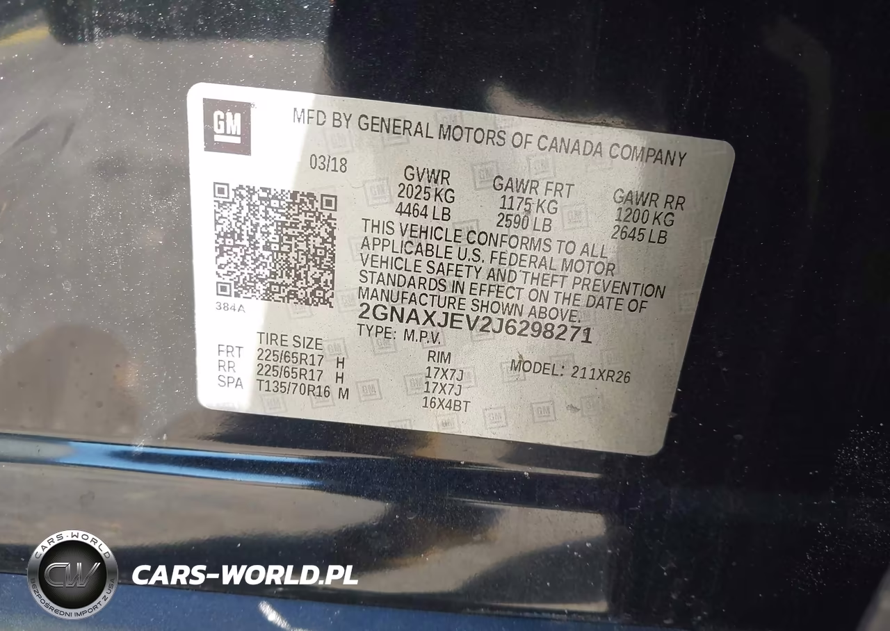2018 Chevrolet Equinox Lt VIN:2GNAXJEV2J6298271 - 9