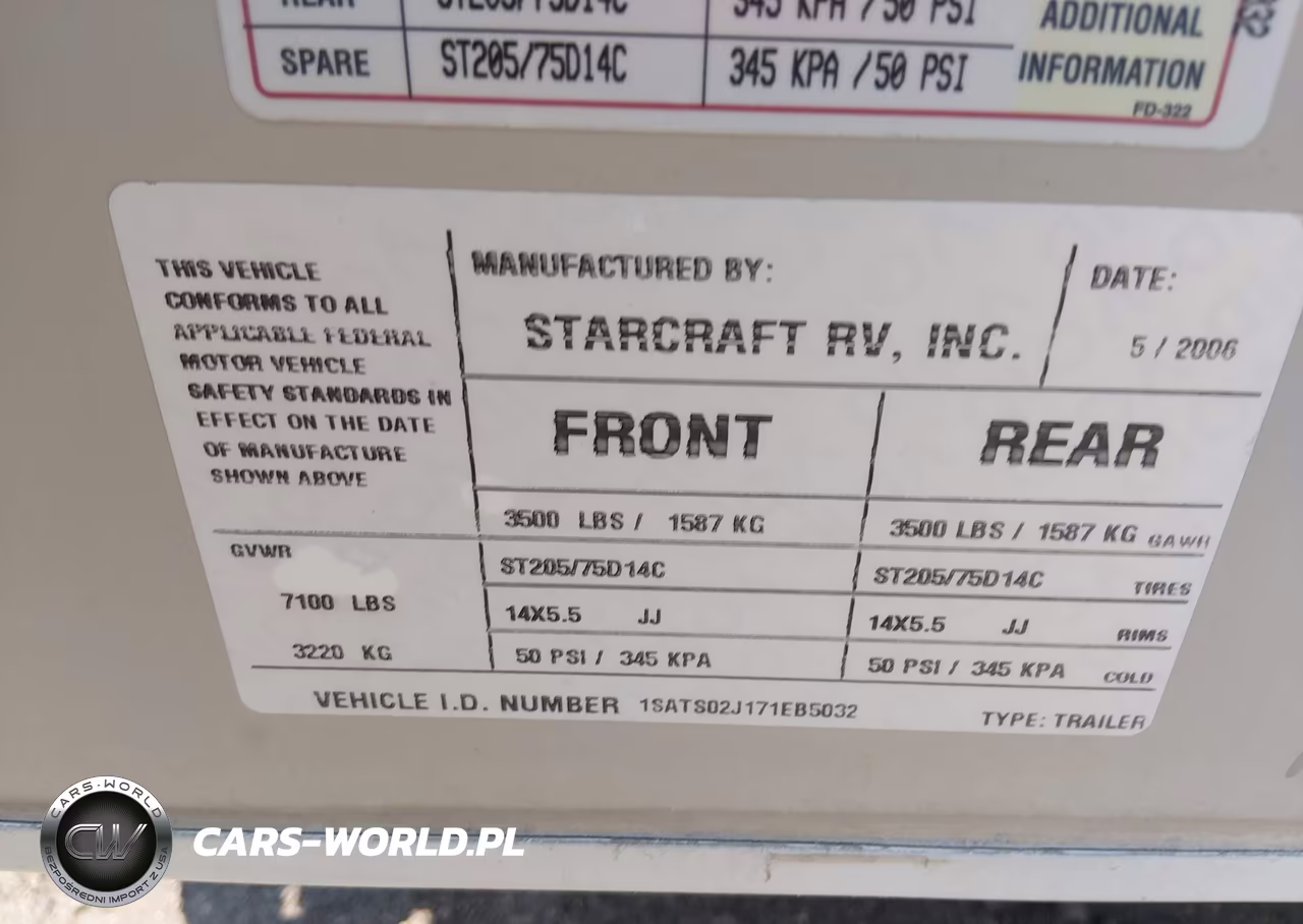 2007 Starcraft Star Travel Star VIN:1SATS02J171EB5032 - 9