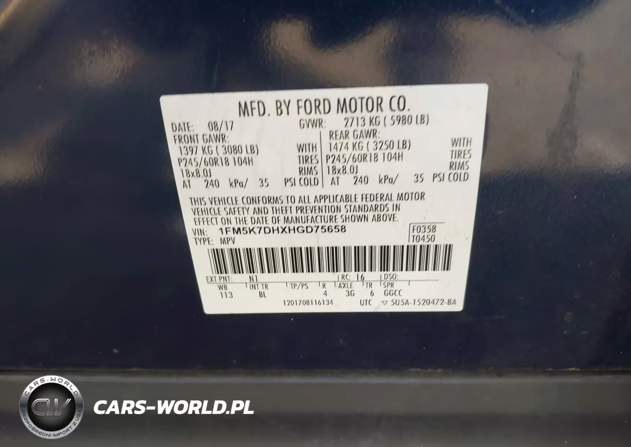 2017 Ford Explorer Xlt VIN:1FM5K7DHXHGD75658 - 9