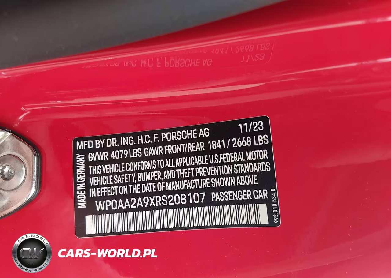 2024 Porsche 911 Carrera-Carrera 4-Carrera T VIN:WP0AA2A9XRS208107 - 9