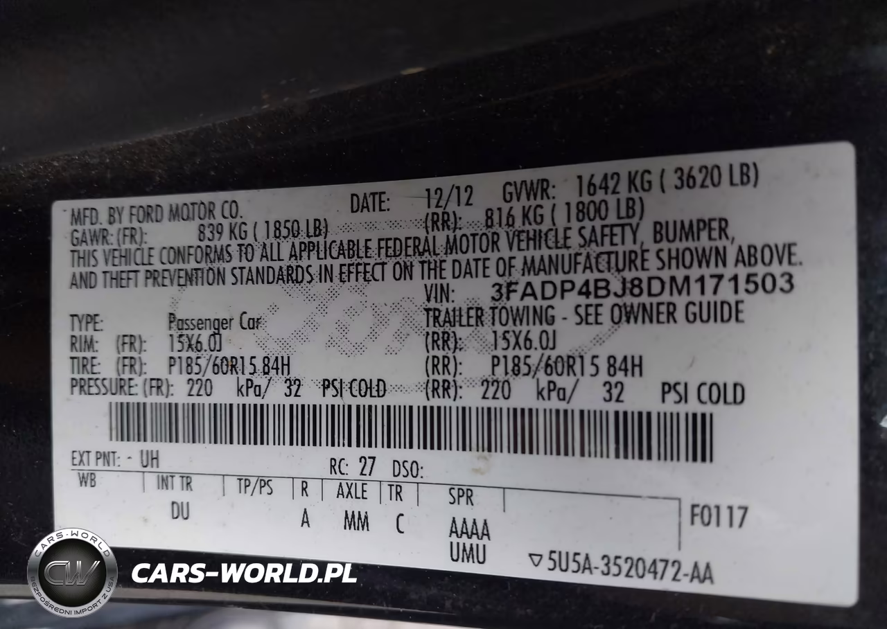 2013 Ford Fiesta Se VIN:3FADP4BJ8DM171503 - 9