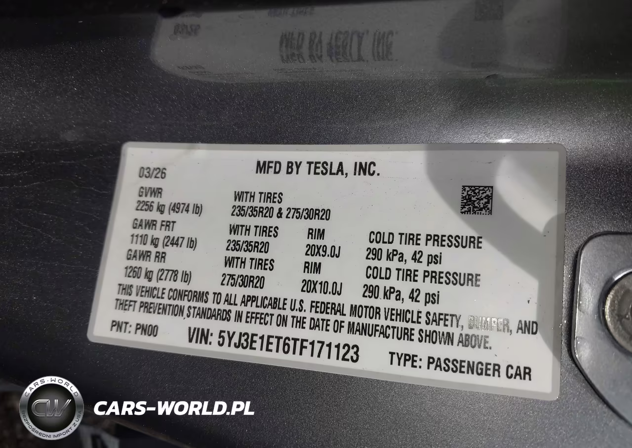 2026 Tesla Model 3 Performance All-Wheel Drive VIN:5YJ3E1ET6TF171123 - 9