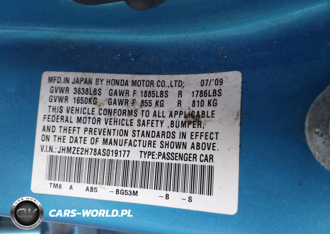 2010 Honda Insight Ex VIN:JHMZE2H78AS019177 - 9