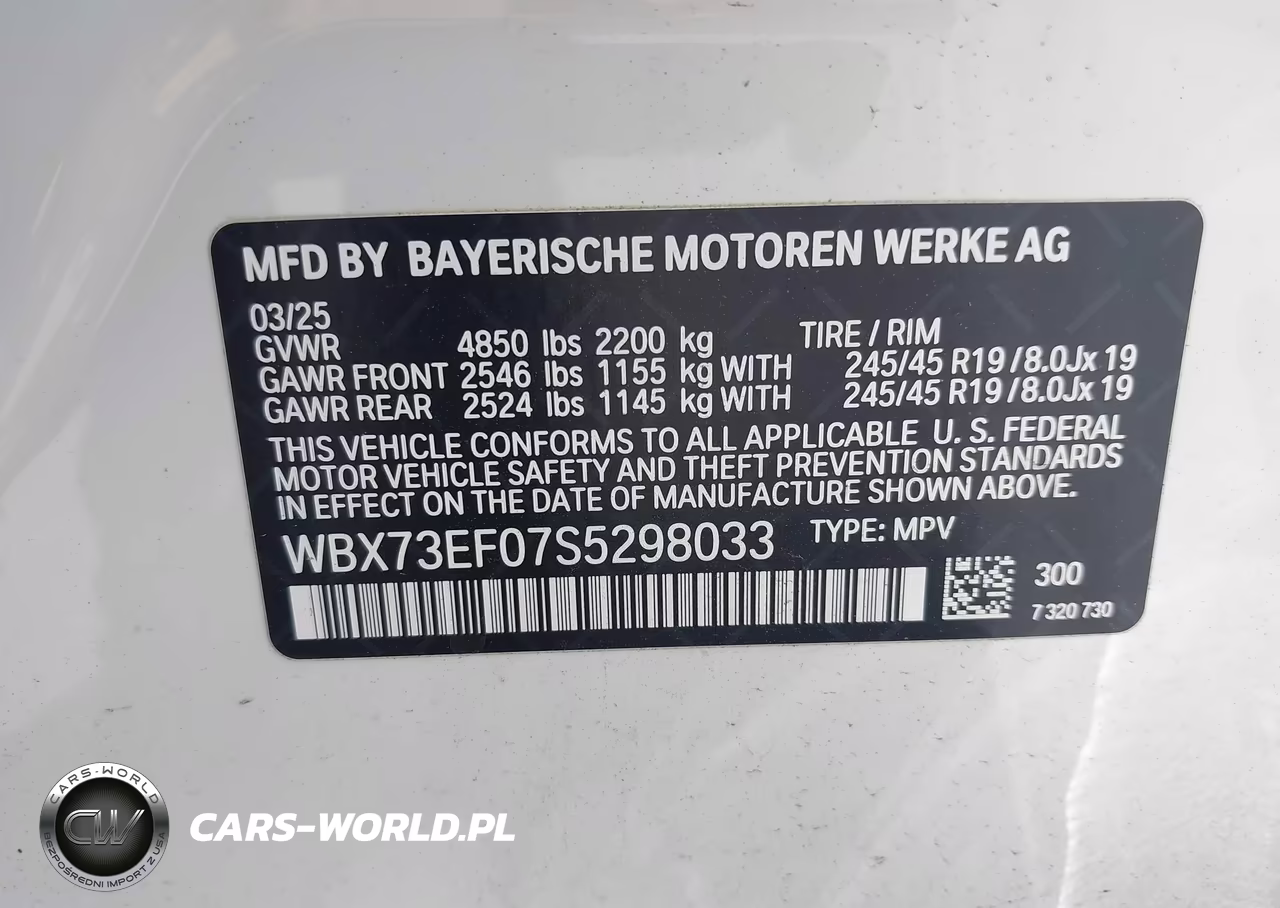 2025 BMW X1 xDrive28I VIN:WBX73EF07S5298033 - 9