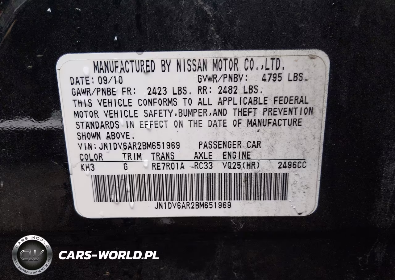 2011 Infiniti G25X VIN:JN1DV6AR2BM651969 - 9