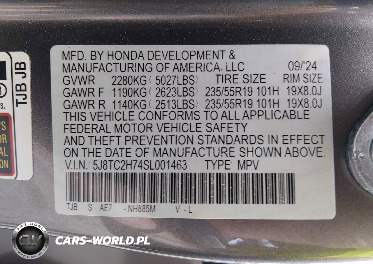2025 Acura Rdx Advance VIN:5J8TC2H74SL001463 - 9