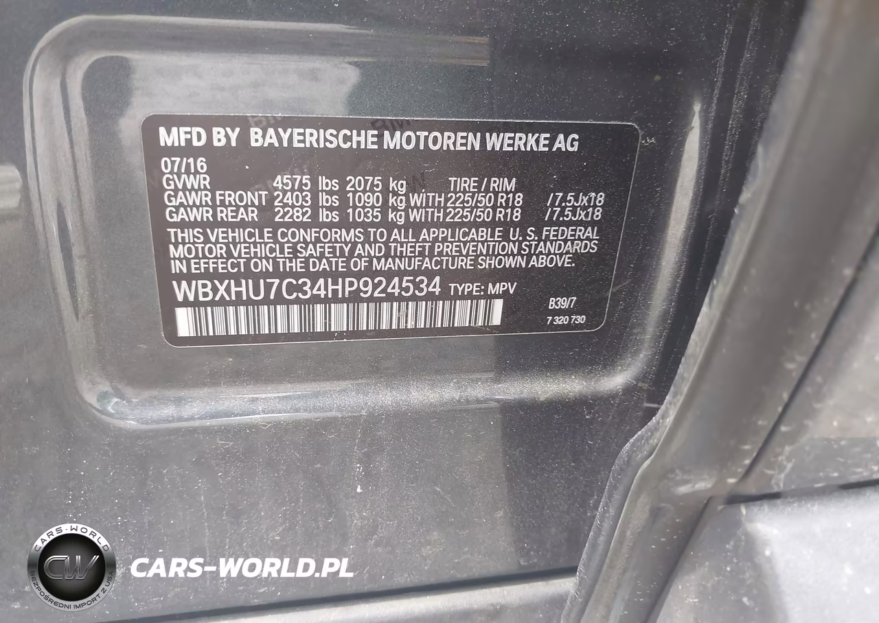 2017 BMW X1 Sdrive28I VIN:WBXHU7C34HP924534 - 9
