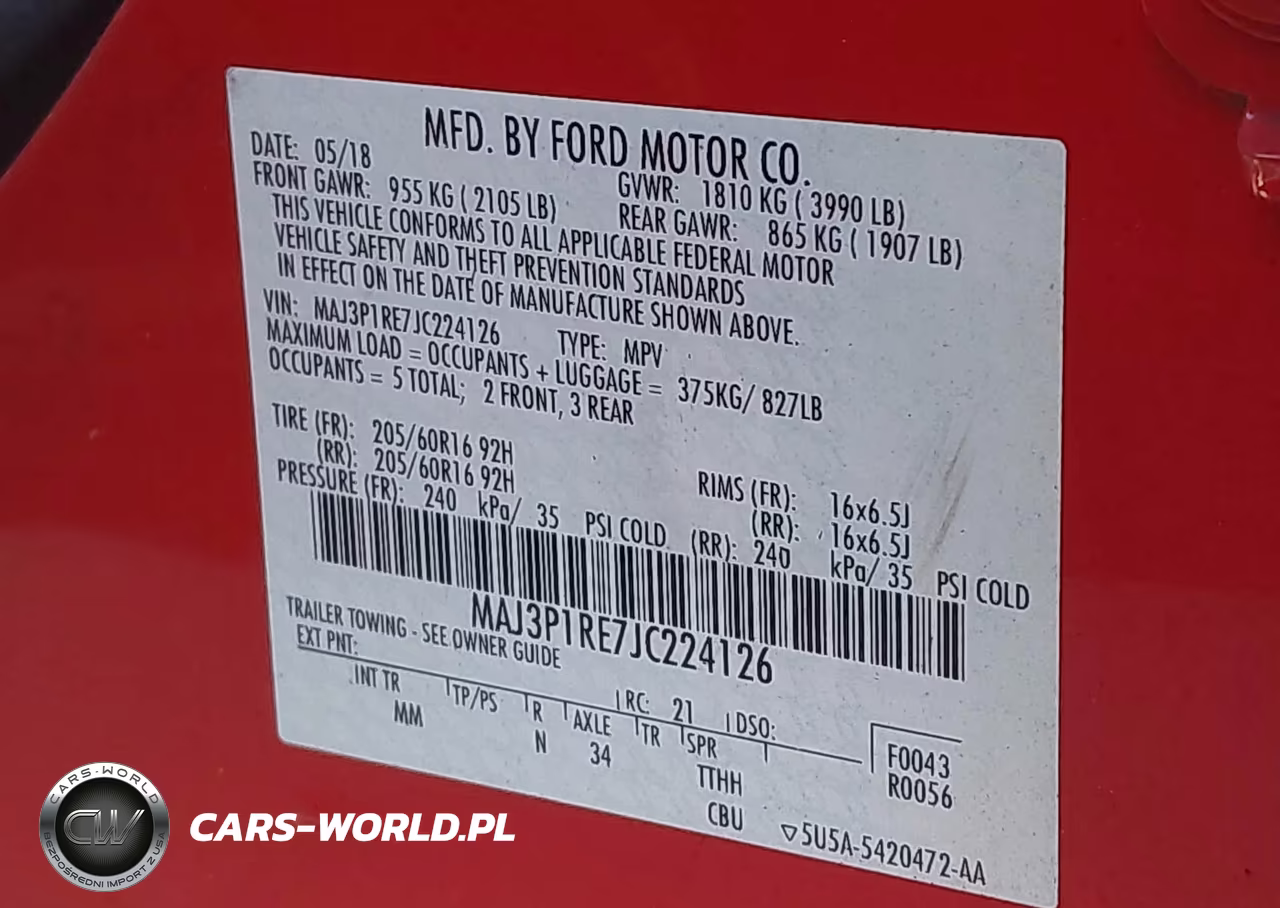 2018 Ford Ecosport S VIN:MAJ3P1RE7JC224126 - 9