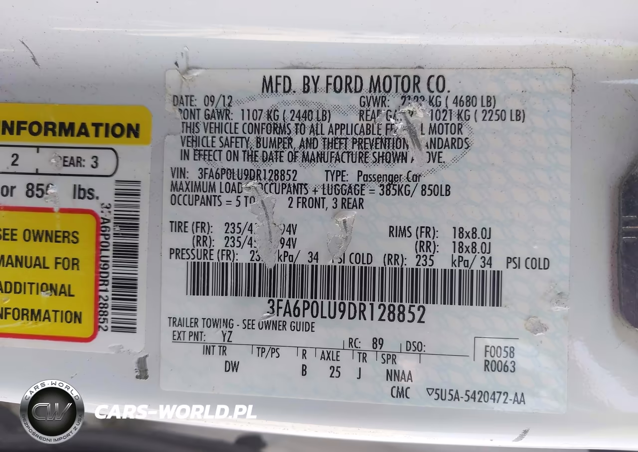 2013 Ford Fusion Hybrid Se VIN:3FA6P0LU9DR128852 - 9