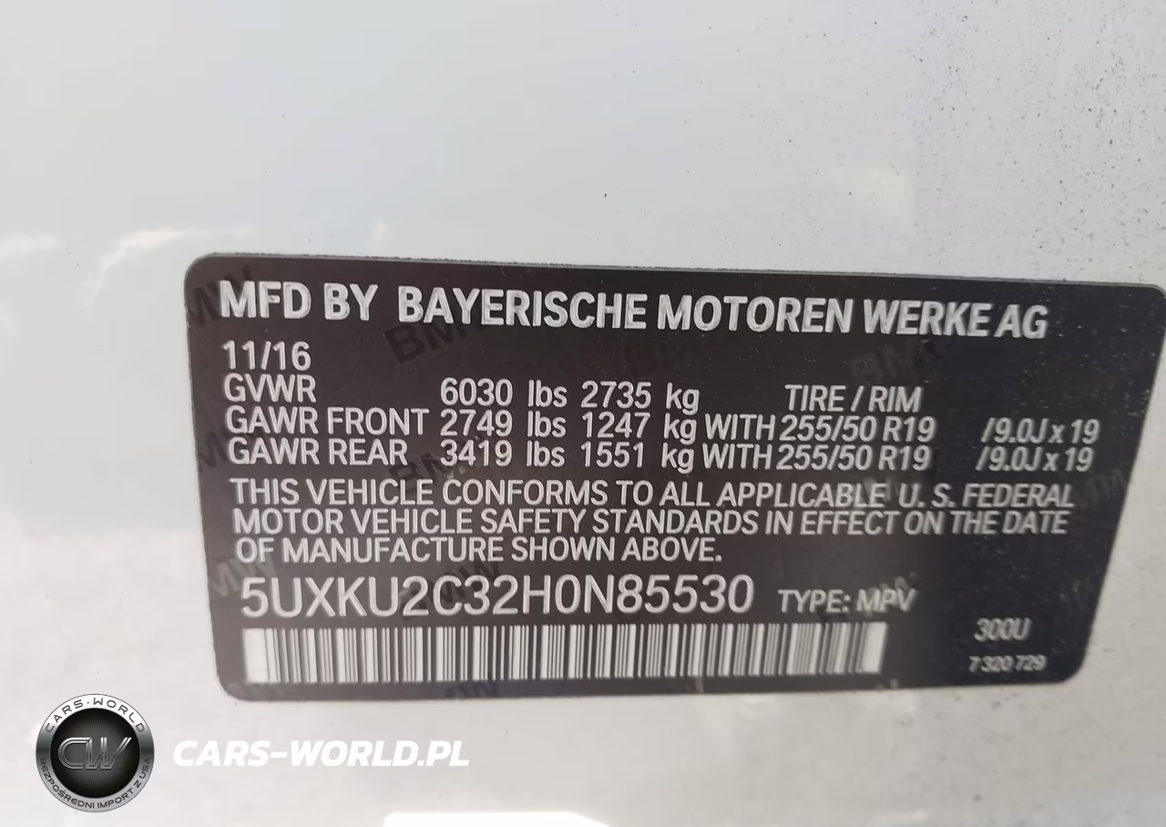 2017 BMW X6 xDrive35I VIN:5UXKU2C32H0N85530 - 9