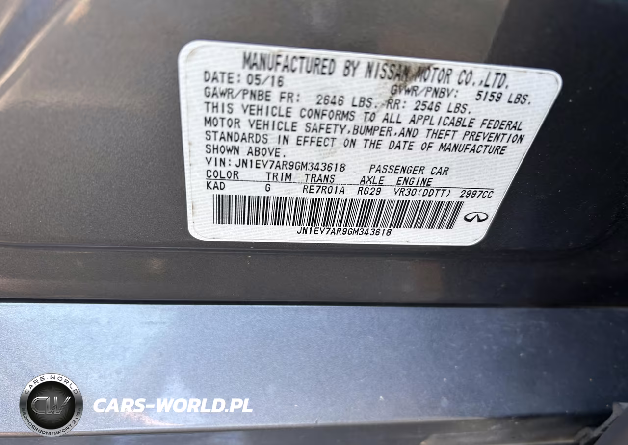 2016 Infiniti Q50 3.0T Premium VIN:JN1EV7AR9GM343618 - 9