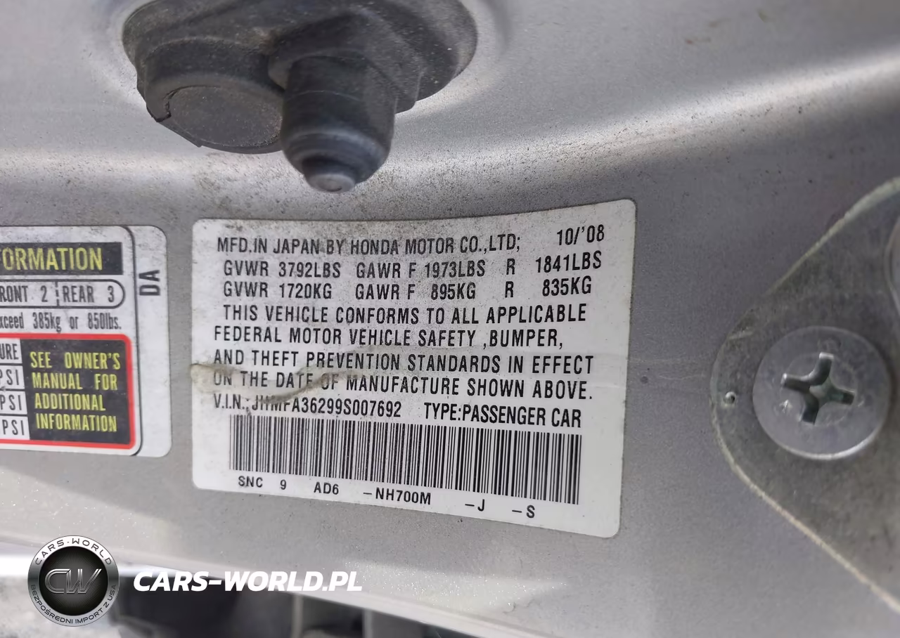 2009 Honda Civic Hybrid VIN:JHMFA36299S007692 - 9