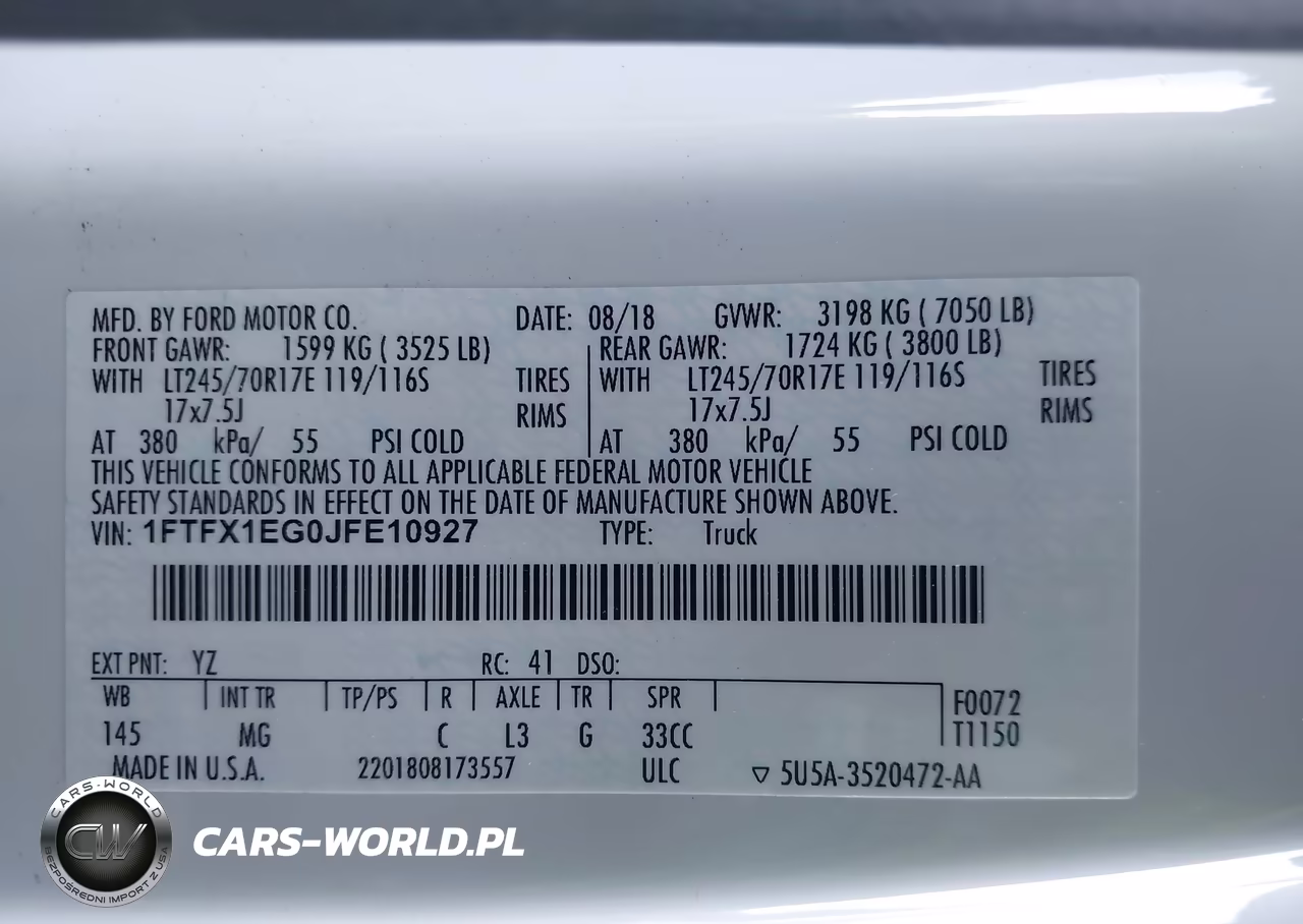 2018 Ford F-150 Xlt VIN:1FTFX1EG0JFE10927 - 4
