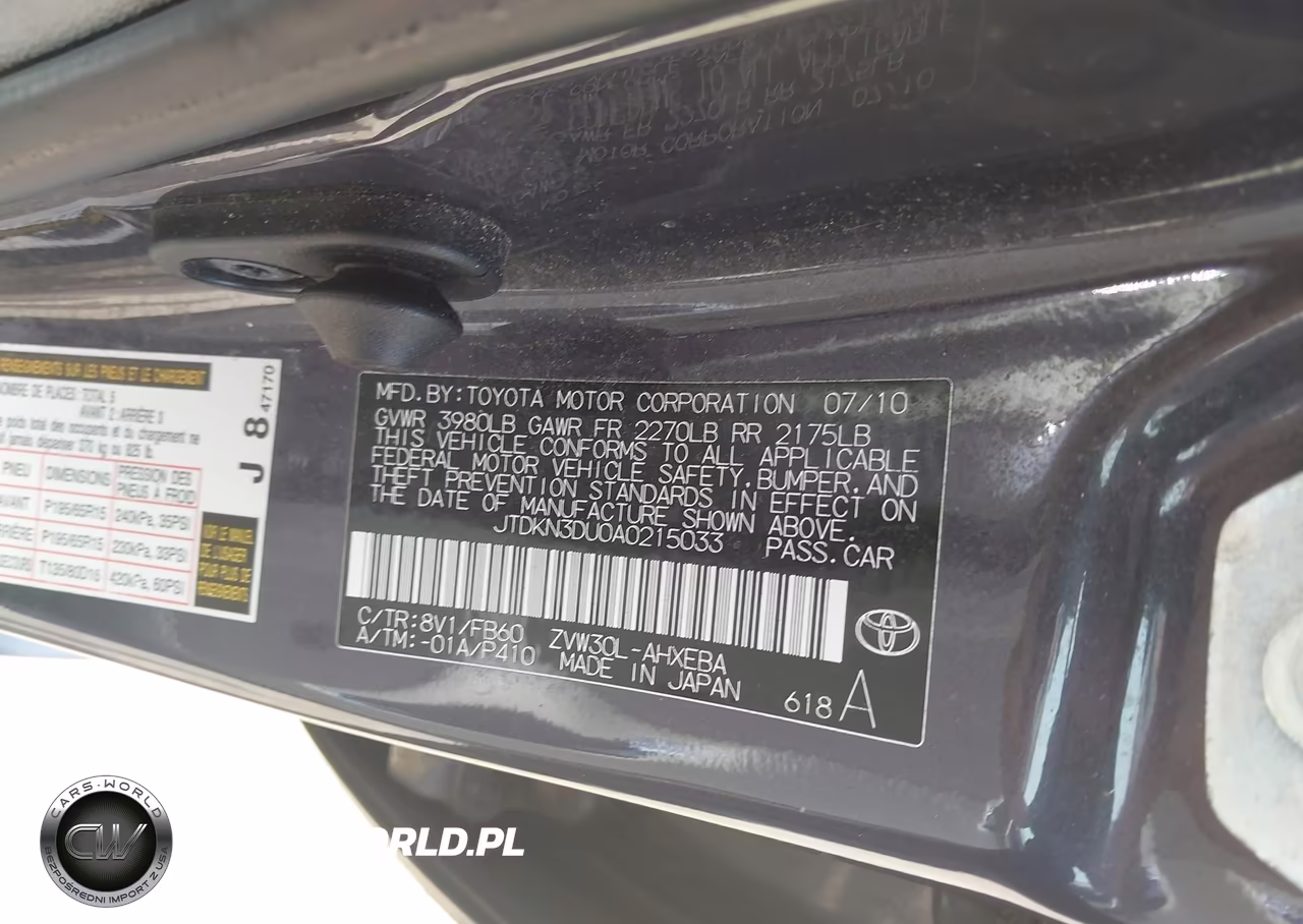 2010 Toyota Prius Iii VIN:JTDKN3DU0A0215033 - 9