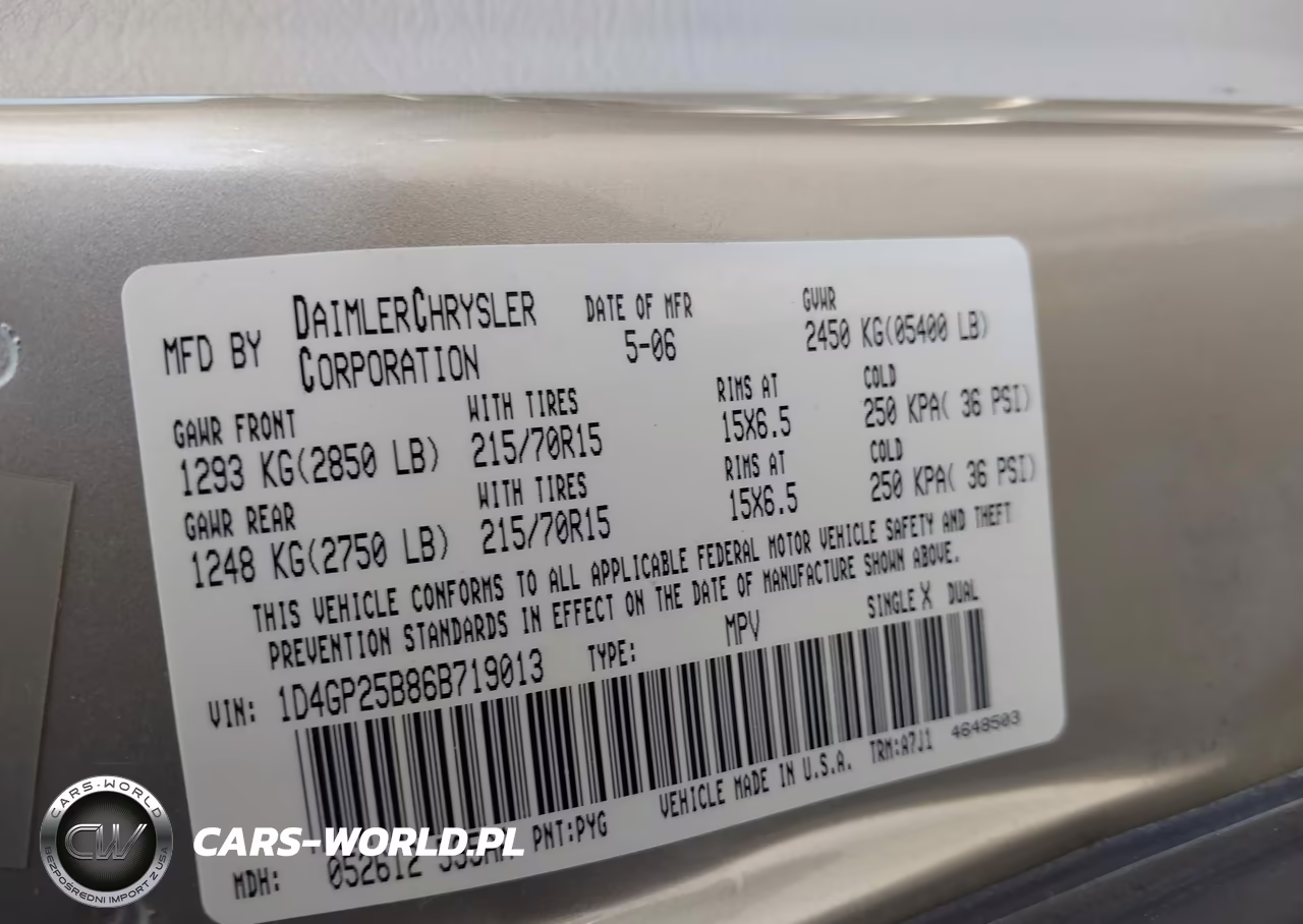 2006 Dodge Caravan Se VIN:1D4GP25B86B719013 - 9