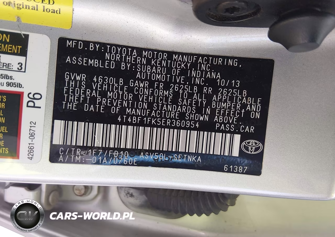 2014 Toyota Camry Le VIN:4T4BF1FK5ER360954 - 9