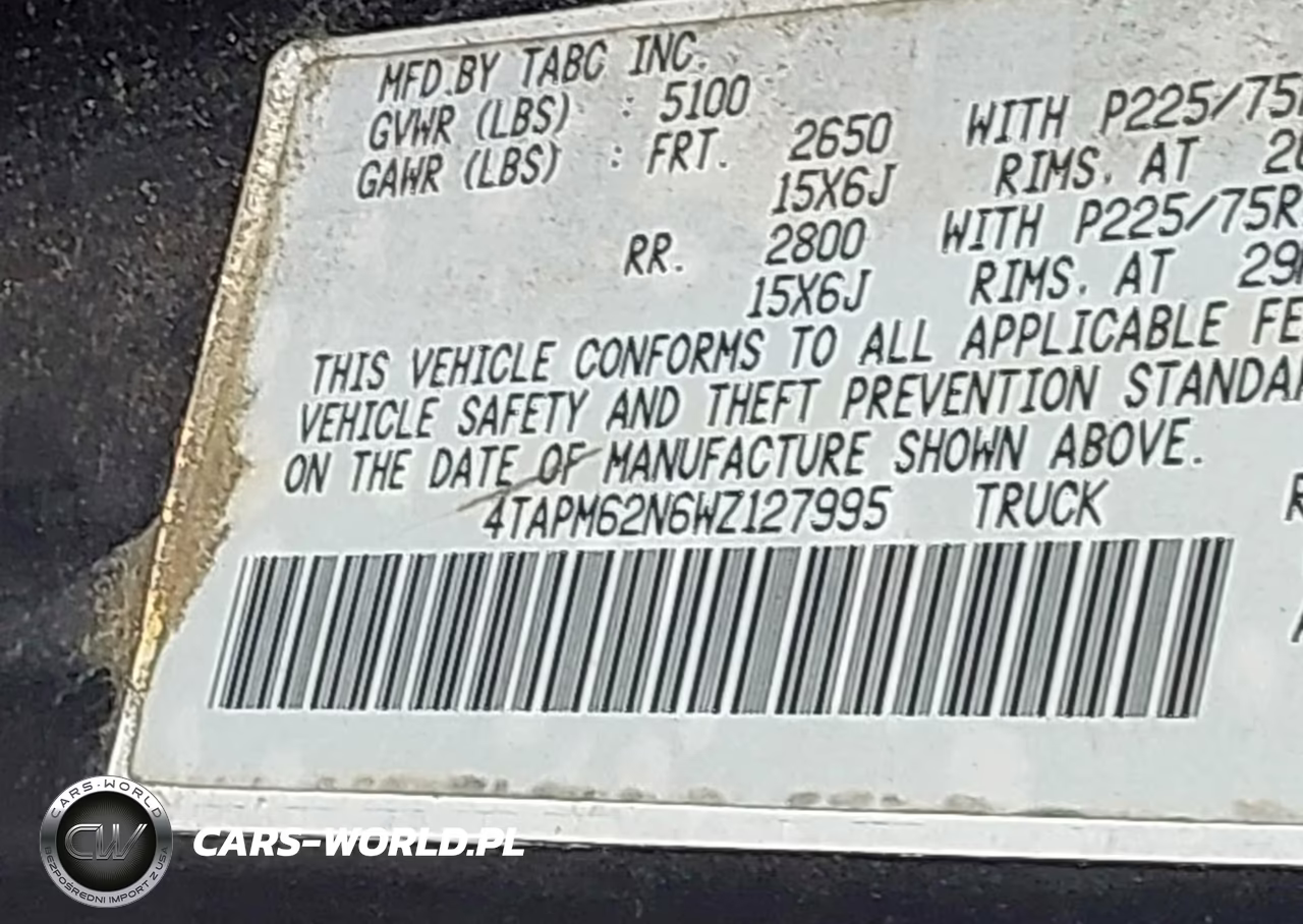 1998 Toyota Tacoma VIN:4TAPM62N6WZ127995 - 9