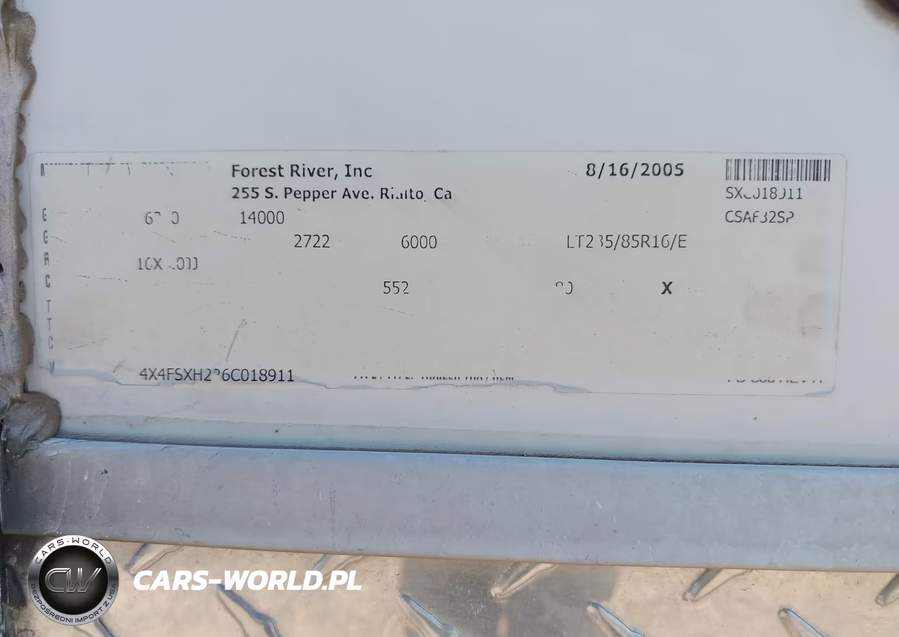 2006 Forest River Sandpiper Sport Toy VIN:4X4FSXH226C018911 - 9