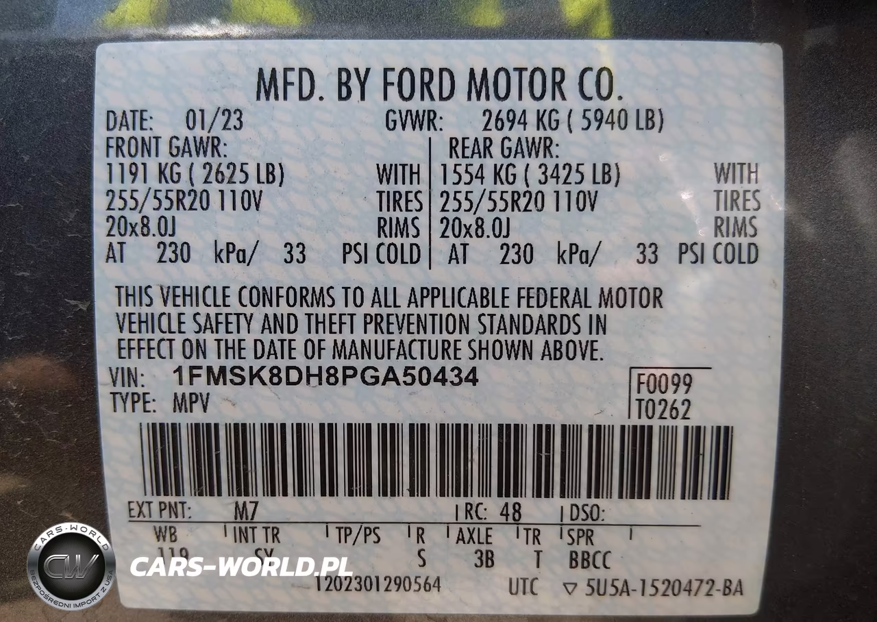 2023 Ford Explorer Xlt VIN:1FMSK8DH8PGA50434 - 9