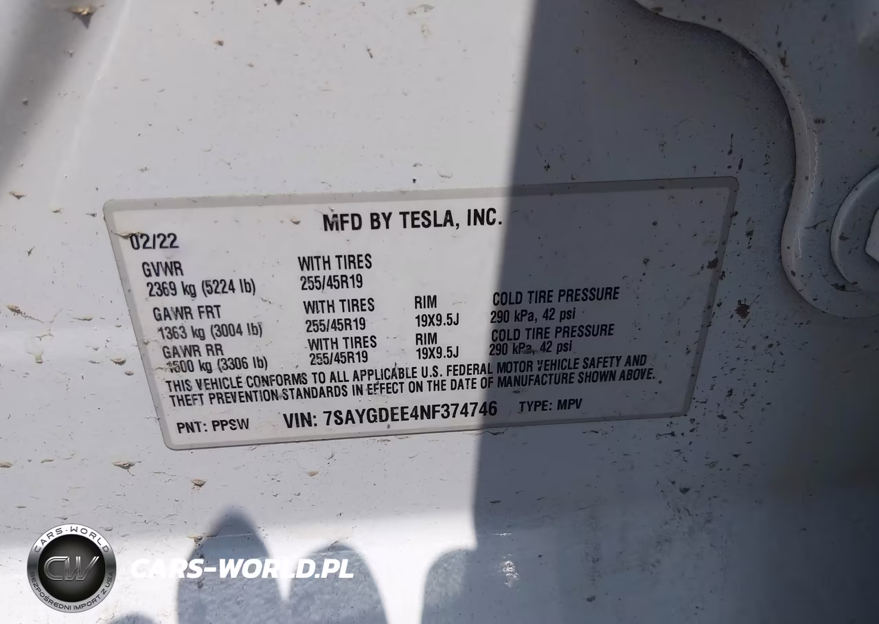 2022 Tesla Model Y Long Range Dual Motor All-Wheel Drive VIN:7SAYGDEE4NF374746 - 9