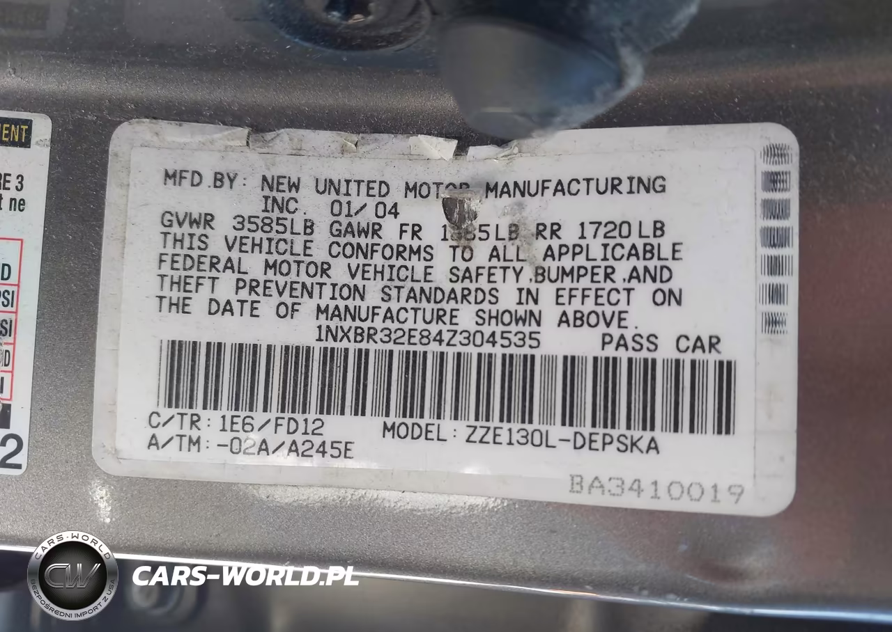 2004 Toyota Corolla S VIN:1NXBR32E84Z304535 - 9