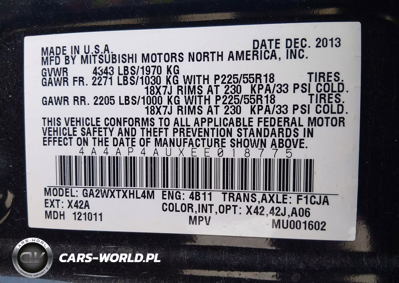 2014 Mitsubishi Outlander Sport Se VIN:4A4AP4AUXEE018775 - 9