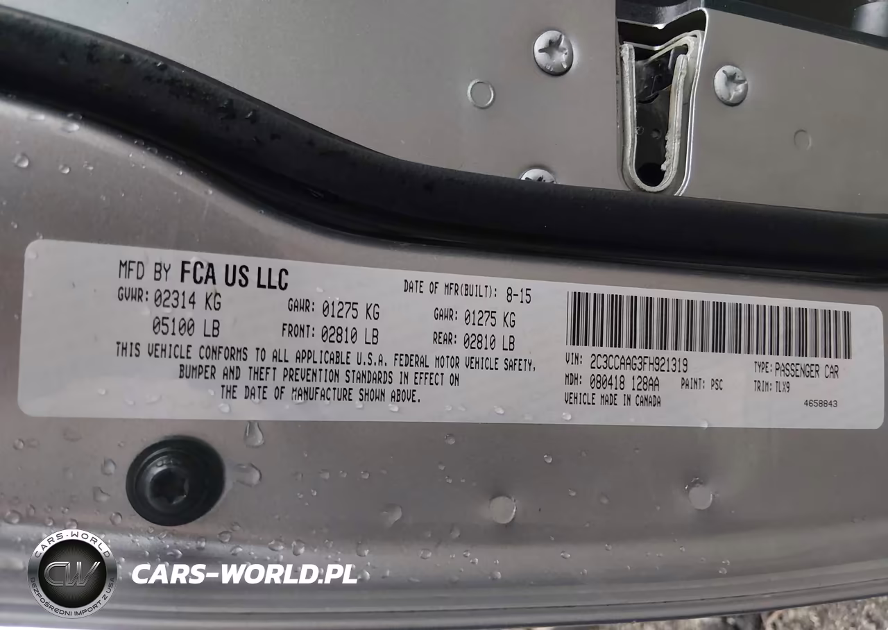 2015 Chrysler 300 Limited VIN:2C3CCAAG3FH921319 - 9