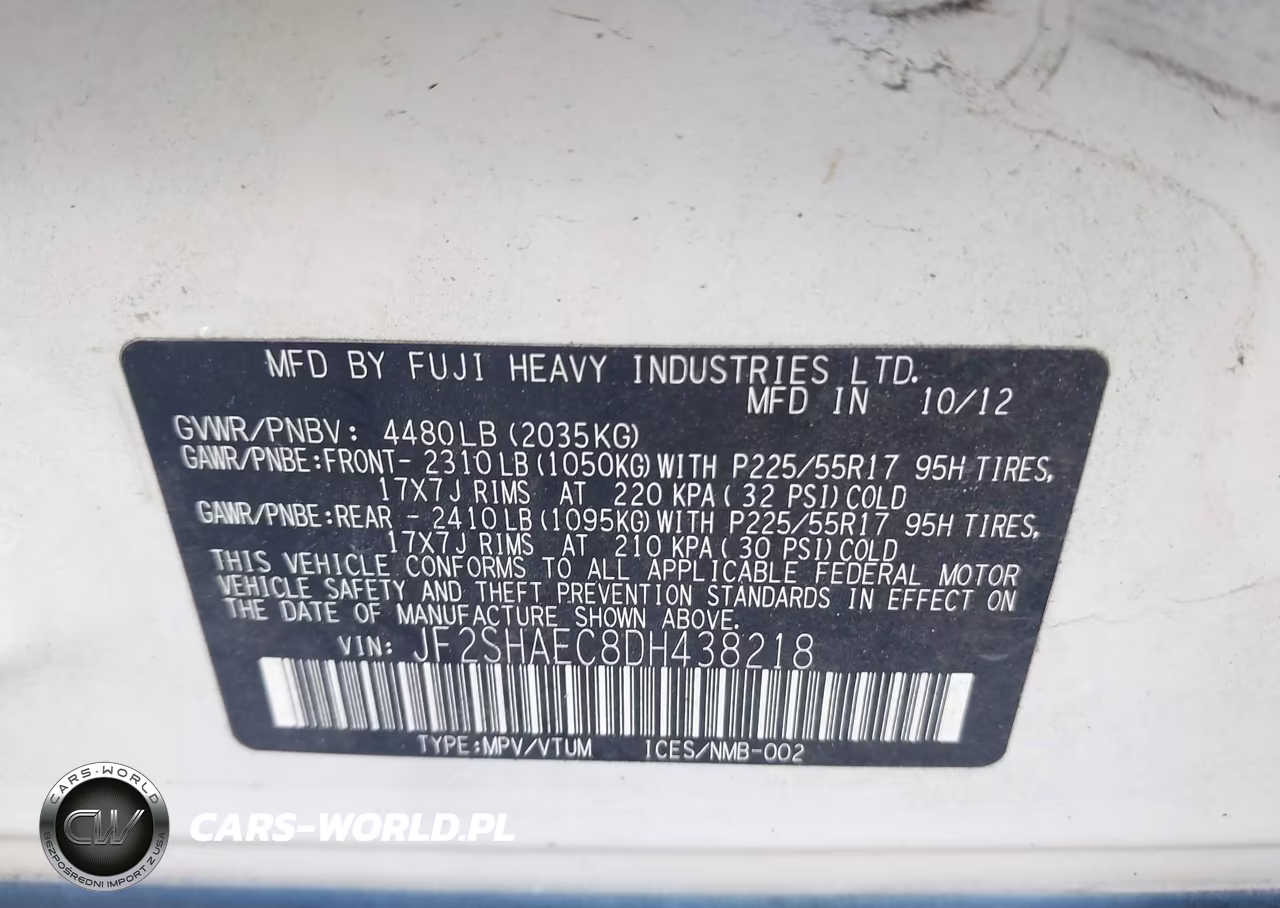 2013 Subaru Forester 2.5X Limited VIN:JF2SHAEC8DH438218 - 9