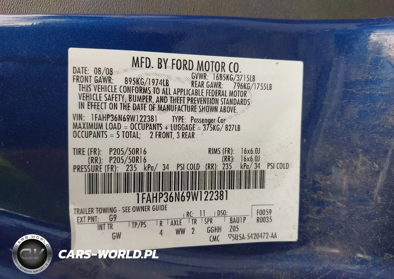 2009 Ford Focus Ses VIN:1FAHP36N69W122381 - 9