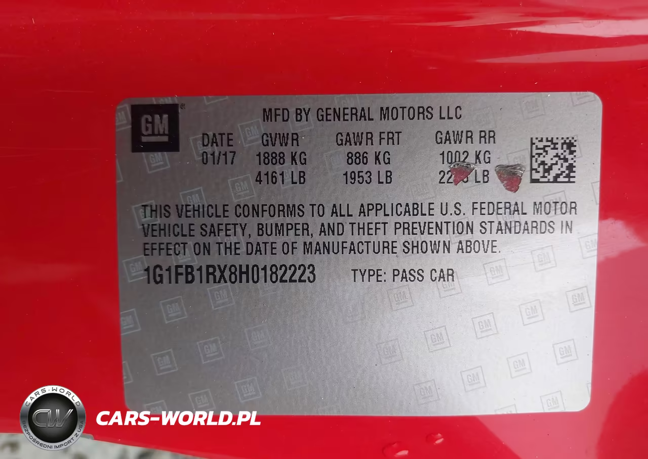 2017 Chevrolet Camaro 1Lt VIN:1G1FB1RX8H0182223 - 9