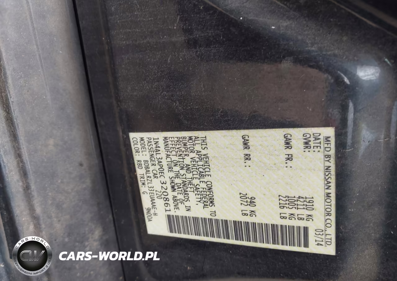 2014 Nissan Altima 2.5 S VIN:1N4AL3AP0EC320861 - 9