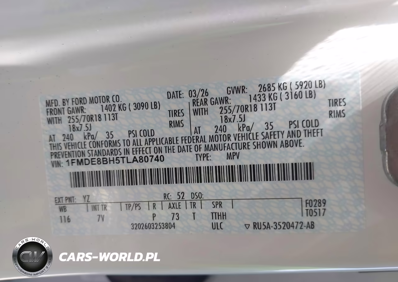2026 Ford Bronco Outer Banks VIN:1FMDE8BH5TLA80740 - 9